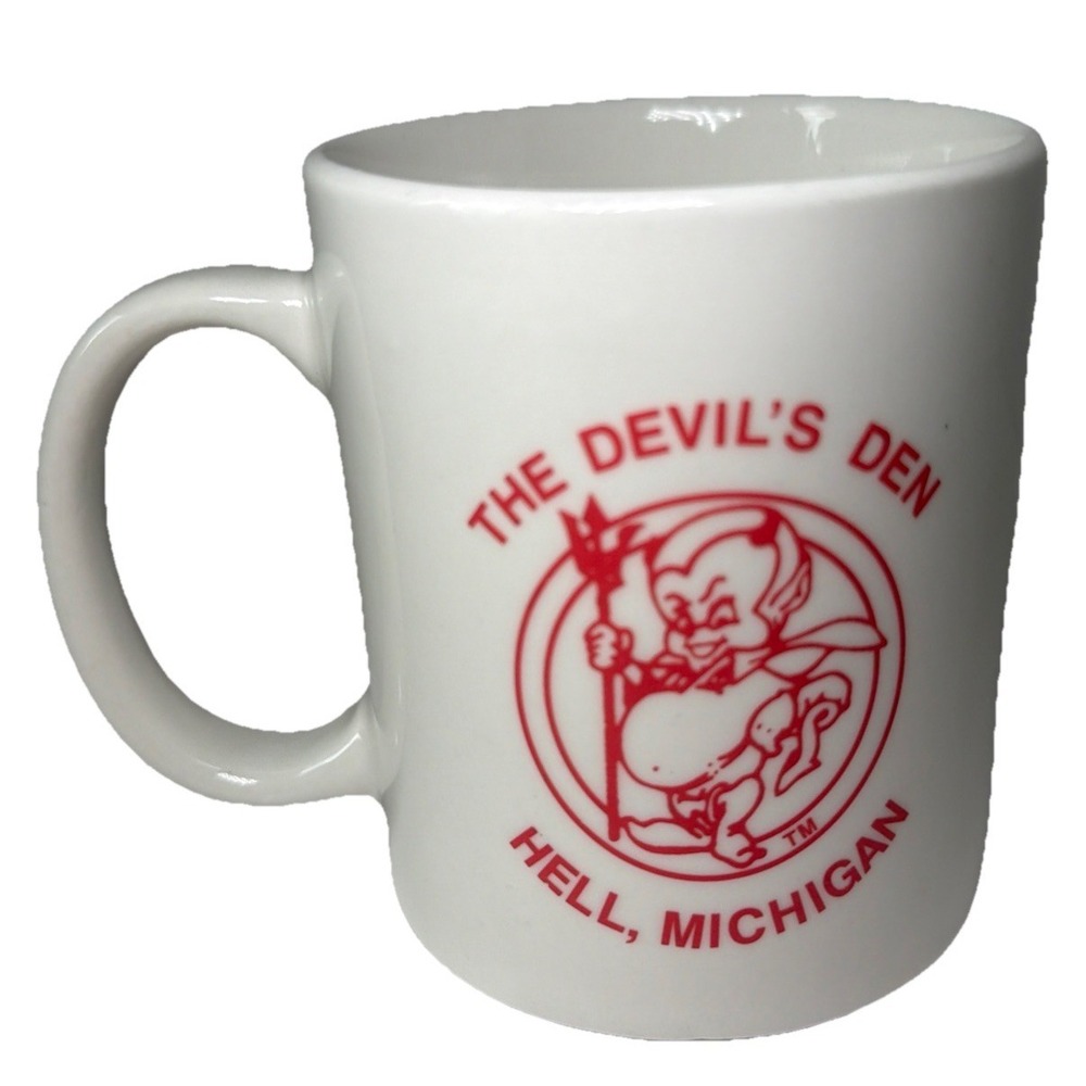 Hell Michigan The Devil's Den Spooky Store and Tourist Experience Coffee Cup Mug